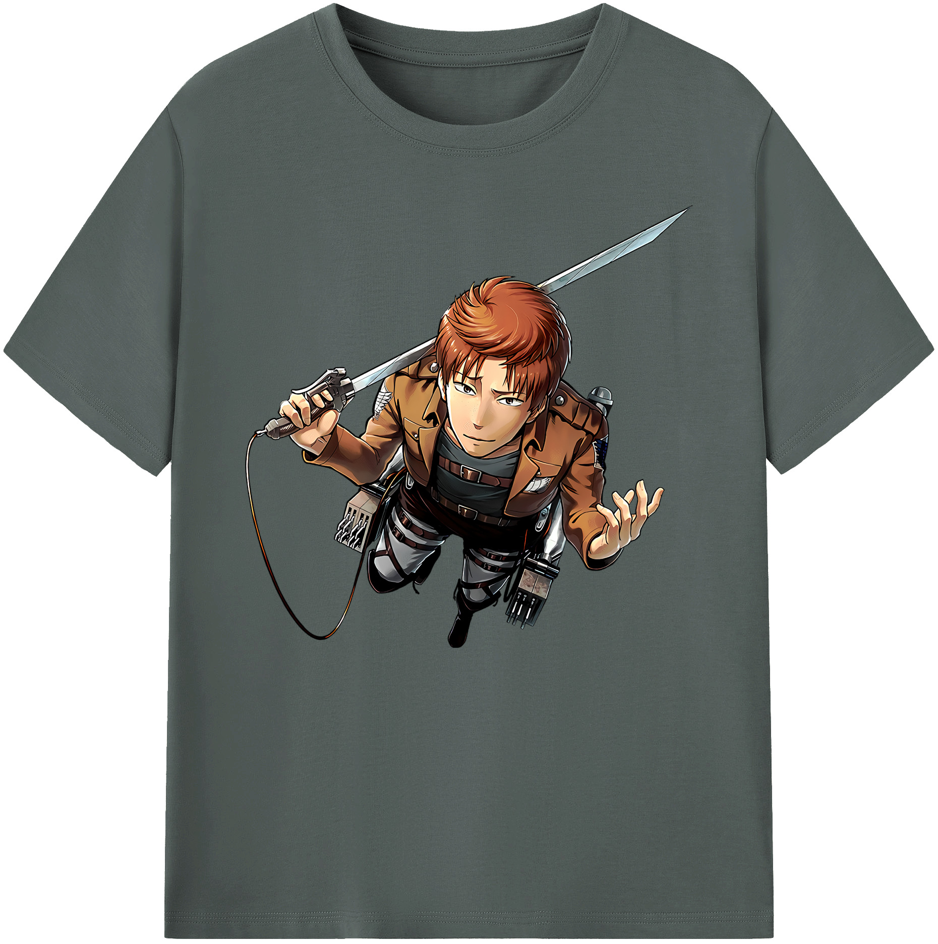 （画像用） 進撃の巨人 Attack on Titan 綿100％ メンズ半袖Tシャツ｜肌触りやわらか＆通気性